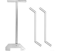 Jonikuper Set di chiavi in metallo per la manutenzione dello smaltimento dei rifiuti, consente la rimozione e lo sblocco degli intasamenti sopra il lavandino, compatibile con le comuni marche di