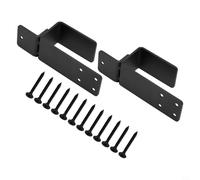 Jonikuper Staffa per porta rinforzata per legname 2 x 4, staffa di sicurezza in acciaio resistente per la difesa domestica, compatibile con porte interne esterne, nero e (nero)