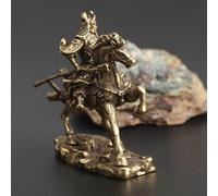 Jonikuper Statua cinese di Guan Gong del dio della ricchezza in rame per casa, tavolo, scrivania, ornamento decorativo per artigianato tradizionale e collezione antica