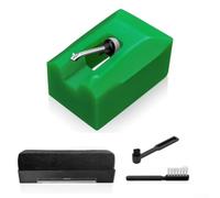 Jonikuper Stilo di ricambio per ATN95E, compatibile con cartucce AT93 e AT3400 Series su deck AT-LP120-USB, punta sintetica per dischi da 33 45 giri/min (verde)