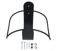 Jonikuper Supporto da parete per tubo da giardino, in acciaio al carbonio, con capacità di carico di 5 kg, design salvaspazio, adatto per tubo da 30 m, nero/bianco (nero)