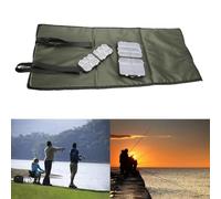 Jonikuper Tappetino pieghevole per sganciare e atterrare la carpa, con scatola per esche in 2 pezzi, accessori da pesca per pescatori di carpe e lucci