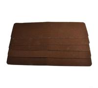 Jonikuper Tappeto antiscivolo per scale, in legno massello, rettangolare, 76 x 20 cm, antiscivolo, con retro in silicone, per la sicurezza domestica (5 pezzi, marrone)