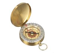 Jonikuper Tasca in ottone dorato per bussola con quadrante luminoso per escursionismo e campeggio, strumento di navigazione portatile per avventure all'aperto