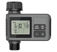 Jonikuper Timer automatico per irrigazione da giardino con ritardo della pioggia e sistema di irrigazione manuale da min a 3 ore, tempi regolabili, display LCD ABS (14 mm)