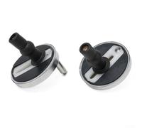 Jonikuper Top Fix - Coppia di cerniere per sedile WC di ricambio - Kit di montaggio a sgancio rapido con viti da 45 mm e fissaggi in gomma nera, compatibili con retro a parete e