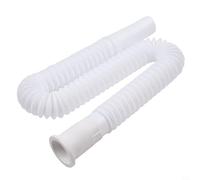 Jonikuper Tubo di scarico flessibile ed espandibile, 70 cm, 32 mm, in plastica, per lavabo, lavabo, compatibile con impianti idraulici standard