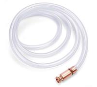 Jonikuper Tubo flessibile per benzina con valvola in rame, 180 cm/250 cm, in PVC, compatibile con acqua, birra, vino, flusso automatico senza aspirazione, compatibile con per (vestito da 2,5 metri)