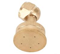 Jonikuper Ugello spruzzatore regolabile in ottone a 5 fori con filettatura per tubo spray ad alta pressione, adatto per irrigazione da giardino e irrigazione agricola (curvo)