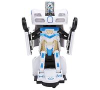 Jonlaki 2 in Auto da Corsa Elettrica RC Che Trasforma il Modello di Robot Giocattolo con Luci Ed Effetti Sonori per Bambini