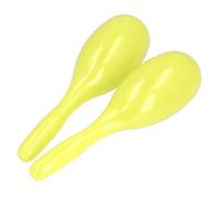 Jonlaki 2 Sonagli Musicali Maracas di Forma Ovale - Strumento a Percussione Manuale per Feste, KTV Ed Eventi della Scuola Materna, Giallo (YELLOW)