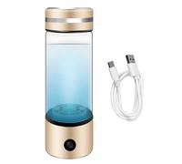 Jonlaki Bottiglia di Idrogeno Portatile con Tecnologia SPE Ionizzatore Ricaricabile Tramite USB da 330 Ml per il Fitness in Viaggio a Casa (GOLD)