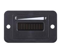 Jonlaki Indicatore Digitale della Batteria a LED 12V/24V per Carrello - Stato della Batteria con Display LED a 10 Segmenti e Avviso di Livello Basso (BI003-12/24V)