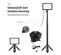 Jonlaki Kit Luce Video LED USB da 3 Pezzi con Treppiede, Illuminazione Dimmerabile 3200K-5500K, 5 Colori per Streaming Live e Fotografia