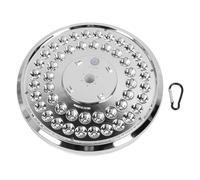 Jonlaki Luce per Asta Portabandiera a Energia Solare con 48 LED Luminosi per Esterni con Copertura del 20% in più per Varie Impostazioni e Resistenza IP65 (Placcato Argento)