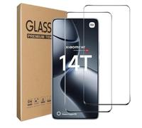 jonlineuk Pellicola protettiva in vetro temperato per Xiaomi 14T Pro, compatibile con custodie, antigraffio, infrangibile, confezione da 2
