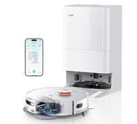 JONR T5 PRO Set Robot Aspirapolvere, Antigroviglio, 8150Pa, Panno Sollevabile, Autolavaggio, Asciugatura ad Aria, Stazione Tutto in Uno, Evitare Ostacoli, Strategie di Pulizia dei Tappeti, Bianco