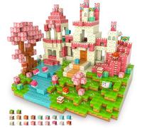JONRRYIN 80 Pezzi Cubi Magnetici per Bambini, 2.5CM Pezzi Costruzioni Magnetiche per Bambini Castello Rosa Cubi Magnetici Costruisci Il Tuo Mondo Magnetico Giochi Magnetici per 4 5 6 7 9 10 Anni