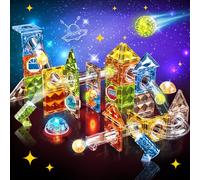 JONRRYIN Costruzioni Magnetiche Giochi, Blocchi Magnetici 3D Set, Gioco Blocchi Magnetico Luminescente, Magnetic Building Blocks, STEM Educativo Blocchi Set per Ragazzi e Ragazze di 3 4 5 6 7 anni