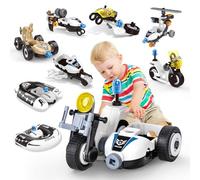 JONRRYIN Giocattolo da Costruzione per Bambini, 3 in 1 Giocattolo Ingegneristico Set, Blocchi da Costruzione per Bambini, Giocattolo Educativo Creativo da Costruzione Set per Bambini (161 pezzi)