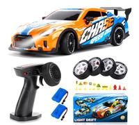 JONRRYIN Macchina Telecomandata Drift, 1:14 RC Drift Car, 25km/h 4WD Radiocomandata Auto con Luce LED, Regalo di Giocattolo Auto per Adulti e Bambini di Età Superiore agli 8 Anni
