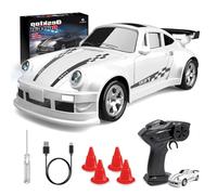 JONRRYIN RC Drift Car 1:64 Mini Drift Auto telecomandata, 4WD Tabletop Drift RC Car, Auto telecomandata con luci a LED, telecomando da 2,4 GHz, 15 km/h, auto giocattolo per bambini dai 6 anni in su