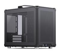 Jonsbo C6 MAX Case PC Nero - Case mATX compatto con maniglia, mesh per il flusso d’aria, spazio per GPU fino a 335 mm, dissipatore CPU fino a 170 mm, 5 slot per ventole
