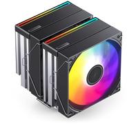 Jonsbo CB80 - Raffreddatore CPU - nero | Dual Tower Cooler con 2 ventole PWM da 120 mm, 6 tubi di calore e illuminazione RGB