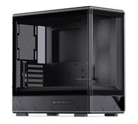 Jonsbo D200 Case PC Mini-Tower mATX con vetro temperato, display frontale, spazio per 7 ventole e radiatore da 240 mm - nero