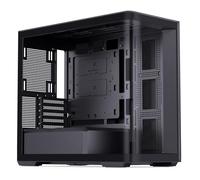 Jonsbo D300 Case PC Midi-Tower - Nero | Case Micro-ATX con vetro temperato a 270°, supporto per doppio radiatore, pronto per connessione posteriore