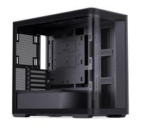 Jonsbo D300 Case PC Midi-Tower - Nero | Case Micro-ATX con vetro temperato a 270°, supporto per doppio radiatore, pronto per connessione posteriore