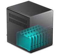 Jonsbo N3 NAS Case Nero - Case Mini-ITX compatto in alluminio per 8x HDD da 3,5", hot-swap, 2 ventole da 80 mm, alimentatore SFX, USB-C