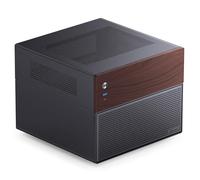 Jonsbo N4 NAS Case Nero - Case Micro-ATX compatto per NAS fai-da-te, spazio per 6x HDD da 3,5" e 2x da 2,5", 4 slot low-profile, USB-C e USB-A, design in legno