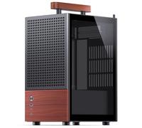 Jonsbo T6 PC Geh?use, Mini-Tower, Mini-ITX, Tempered Glass, Holz - schwarz (T6 BLACK)
