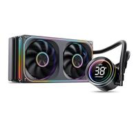 Jonsbo TH-240 AiO Raffreddamento a liquido - nero | Raffreddamento a liquido per CPU da 240 mm con ARGB, indicatore di temperatura LED e ventola a telaio singolo