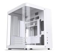 Jonsbo TK-1 2.0 Micro-ATX Case PC Bianco - Mini-Tower con design a doppia camera, vetro temperato, supporto per radiatore da 240 mm e USB-C