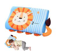 Jonuin Cuscino per Bambini, 46x26cm Cuscino Schlummerkids con Federa, Cuscino Culla in Memory Foam, Ergonomico, Traspirante per Sonno Riposo Bambini Dai 3 Anni (Leone)