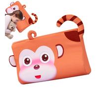 Jonuin Cuscino per Bambini, 46x26cm Cuscino Schlummerkids con Federa, Cuscino Culla in Memory Foam, Ergonomico, Traspirante per Sonno Riposo Bambini Dai 3 Anni (Scimmia)