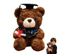 Jonuin Orsacchiotto di peluche, orsetto di peluche con diploma e cappello da dottore, orsacchiotto di esame orsacchiotto personalizzato, regalo di laurea, per ragazze e ragazzi