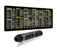 Jonuin Python Tappetino Mouse con Scorciatoia, 80 x 30cm Python Mousepad, Shortcuts Mauspad, Mouse Pad Grande, Antiscivolo Tappetino per Mouse, Tastaturkürzeln für Office, per Ufficio e Casa