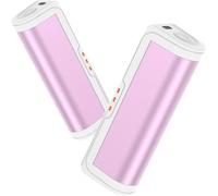 Jonwall Scaldamani ricaricabili, confezione da 2, scaldamani portatili, riutilizzabili, con 3 livelli di calore, mini scaldamani per campeggio, golf, regalo caldo per donne e uomini, rosa