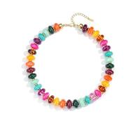 Joo&Rind Collana con perline grosse da donna collane colorate in resina alla moda boho dichiarazione grandi perline girocollo gioielli per estate spiaggia quotidiana vacanza regalo per le donne