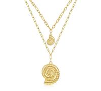Joo&Rind Collana Donna Oro in Acciaio Inossidabile - Catenina con Pendente Elegante Placcata Oro 18K - Collane Gioielli Donna Ipoallergenici e Resistenti all'Acqua - Regalo per Compleanno Anniversario