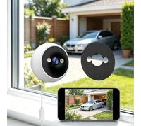 JOOAN Telecamera da finestra da 2,5 K per interni/esterni, Wi-Fi 5G/2,4 G | Memoria SD e cloud, audio a 2 vie, consente di disattivare il dispositivo di visione notturna nell'app per l'utilizzo della