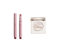 Joocyee - Lightweight Non-Smudging Velvet Rouge - 3g - 100 Gray Pink (1ea) & Glitter Eyeshadow Single - 1.2g-1.8g - D111...