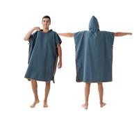 jooeer Poncho da Bagno Microfibra per Adulti Donne Uomini, Telo Mare per il Cambio con Cappuccio Poncho da Surf per Campeggio Viaggio Surf Piscina Bagno, Blu Navy