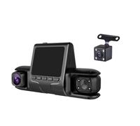 Jooehyer 1 Set 3 Obiettivi per Telecamera Auto DVR HD 1080P Dash Camera IR Visione Notturna 3-Channel Dash Cam Video Driving Recorder 24H Parking Monitor