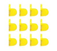 Jooehyer 12 Pezzi Portabicchieri Portabicchieri per Detersivo per Bucato Antitraboccamento Supporto Pieghevole Gancio Cuciture Giallo