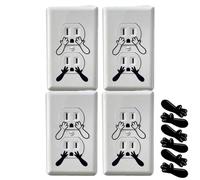 Jooehyer 60 Pezzi Divertente Adesivo per Presa da Muro, Adesivo per Presa da Muro, Finta Presa Elettrica, Adesivo per Presa A Mano, Adesivo da Muro, Bavaglio