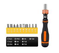 Jooehyer Cacciavite A Cricchetto Magnetico Set Quadrato, Esagono, Croce, Pezzi Scanalati con Manico Ergonomico per la Riparazione 'Auto